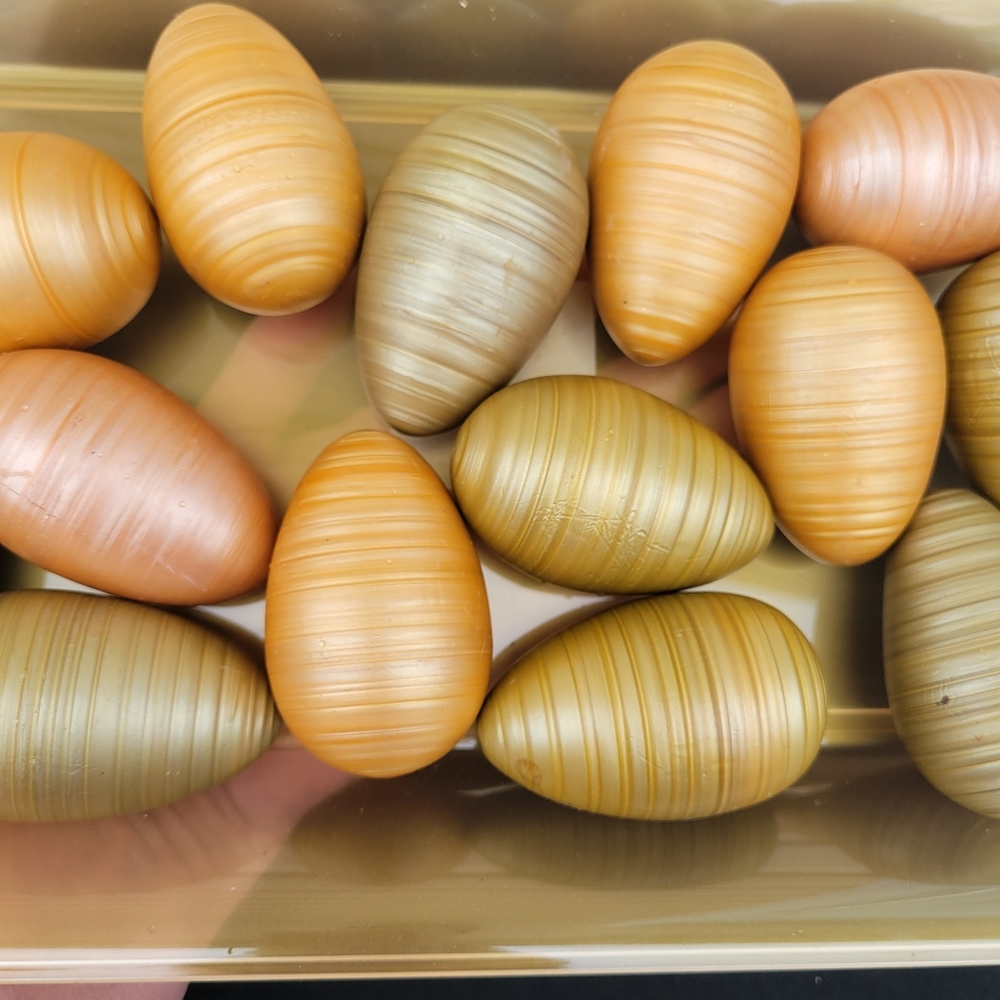 Decorative Gold & Tan Eggs (14) ~ Shabby Chic French Brocante Springtime Easter